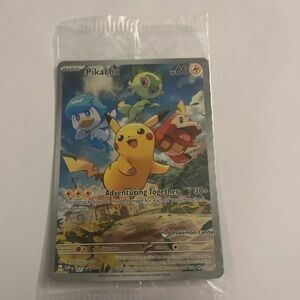 Pokemon Pokemon Center Stamp TCG Paldea Evolved Pikachu 27 Promo Card Sealed!